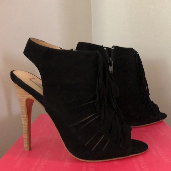 Kristin Cavallari x Chinese Laundry Lindy Kid Suede Black Heel Size 6.5 - Picture 3 of 11